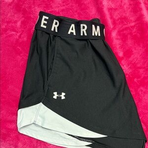 Under Armour Black and White Athletic Shorts